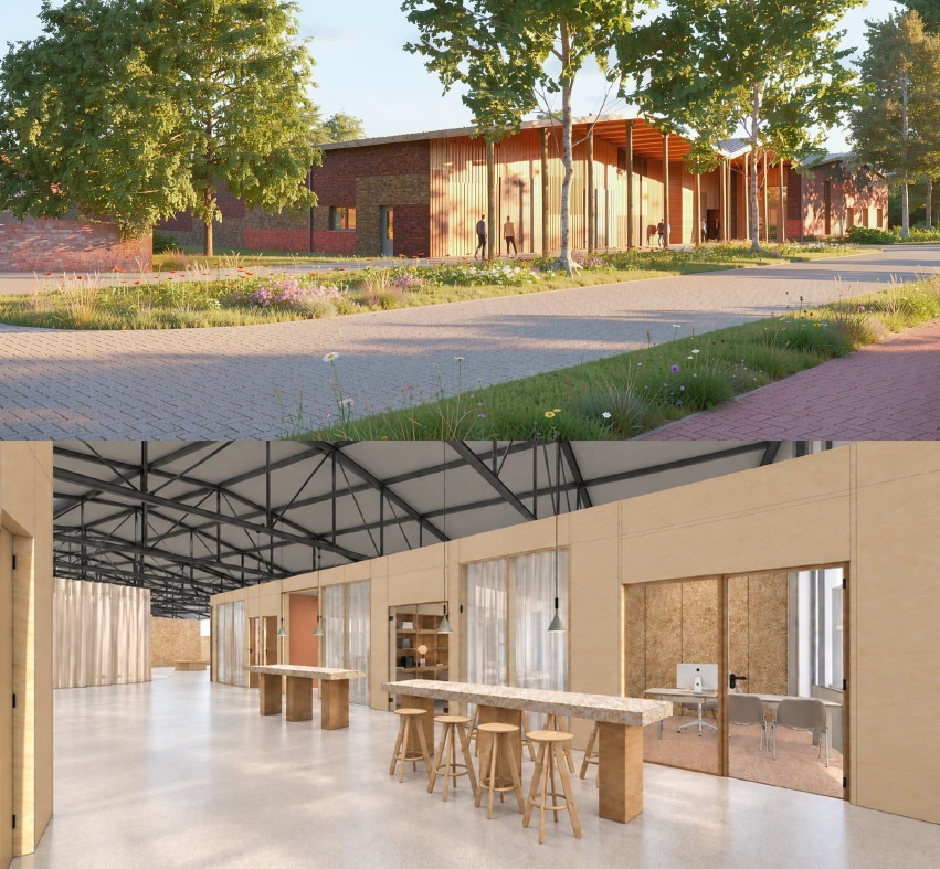 Impressie van het voorlopig ontwerp vernieuwbouw NAD Nuis. Foto: DAAD Architecten